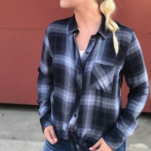 RAILS hunter midnight storm plaid button down